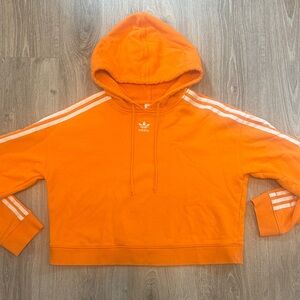 Adidas Vibrant Orange Hoodie with White Accents